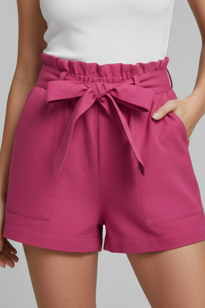 Isabelle | Women’s Shorts Tie Waist Pockets