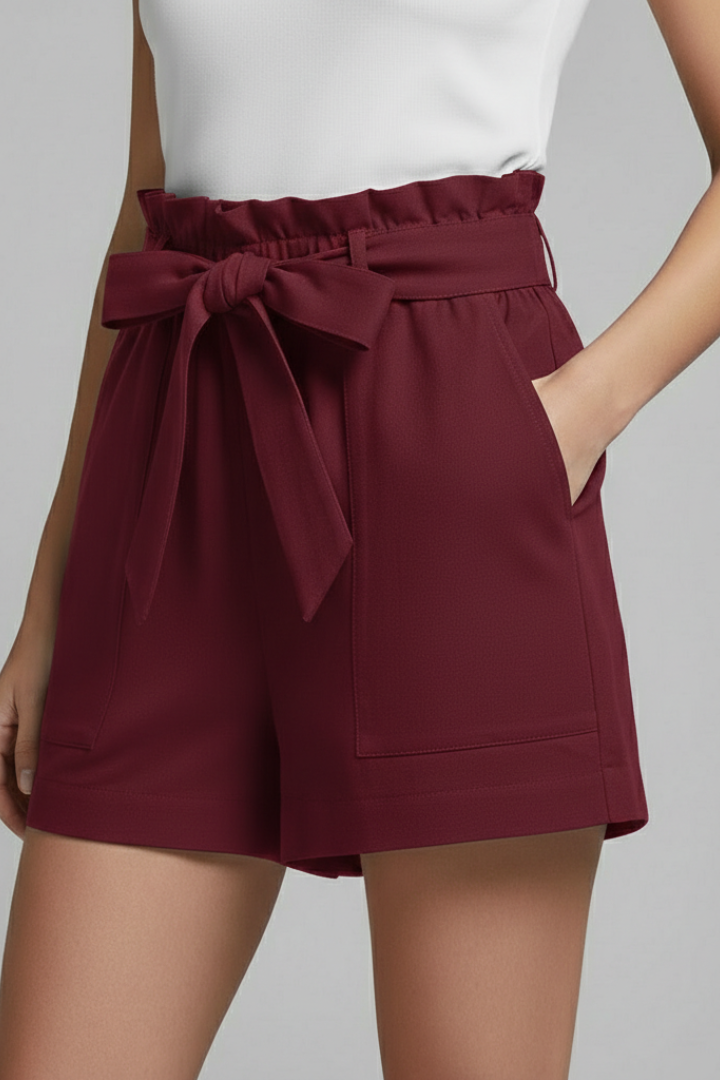 Isabelle | Women’s Shorts Tie Waist Pockets
