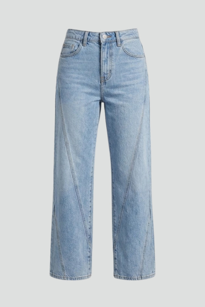 Katie | Women’s High-Waist Classic Straight-Leg Denim Jeans