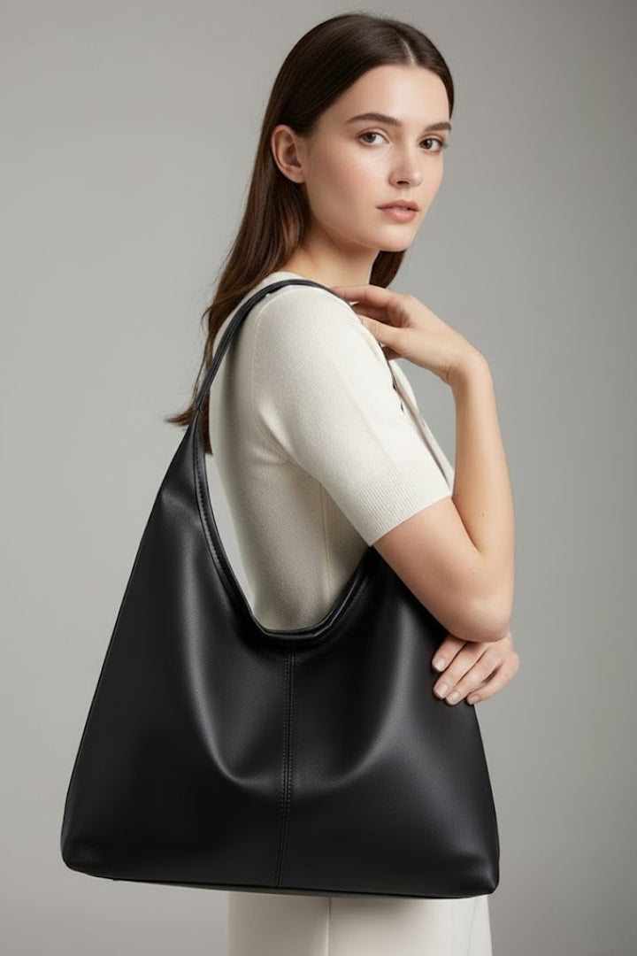 Camille | Women’s Classic Tote Bag with Faux Outer and Large Inner Pocket