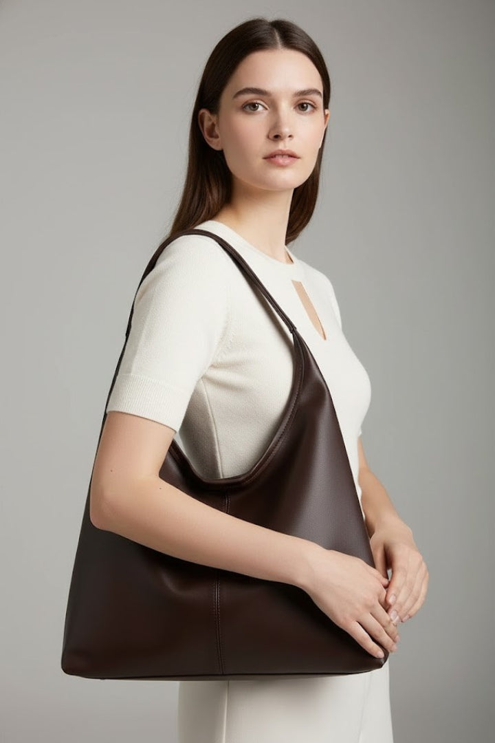 Camille | Women’s Classic Tote Bag with Faux Outer and Large Inner Pocket