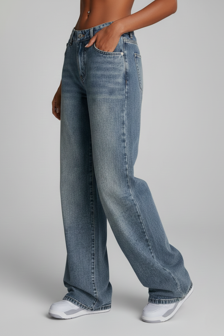 Hannah | Women’s Relaxed Wide-Leg Denim Jeans