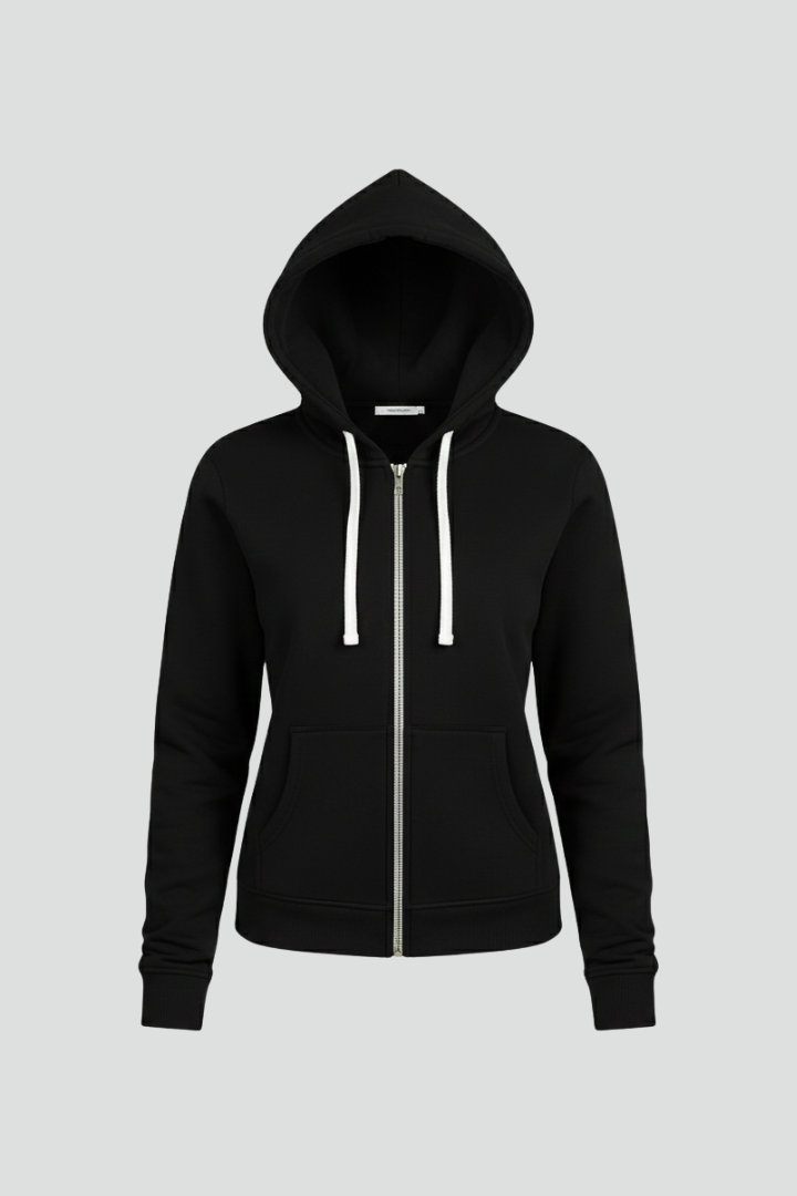 Ella | Women’s Zip Hoodie with Drawstring Hood and Front Pockets
