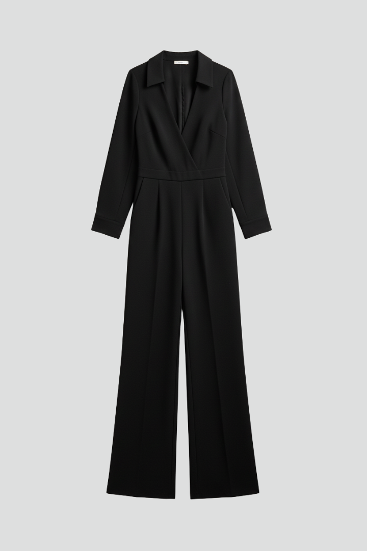 Ruby | Women’s Collared Wide-Leg Tailored Jumpsuit