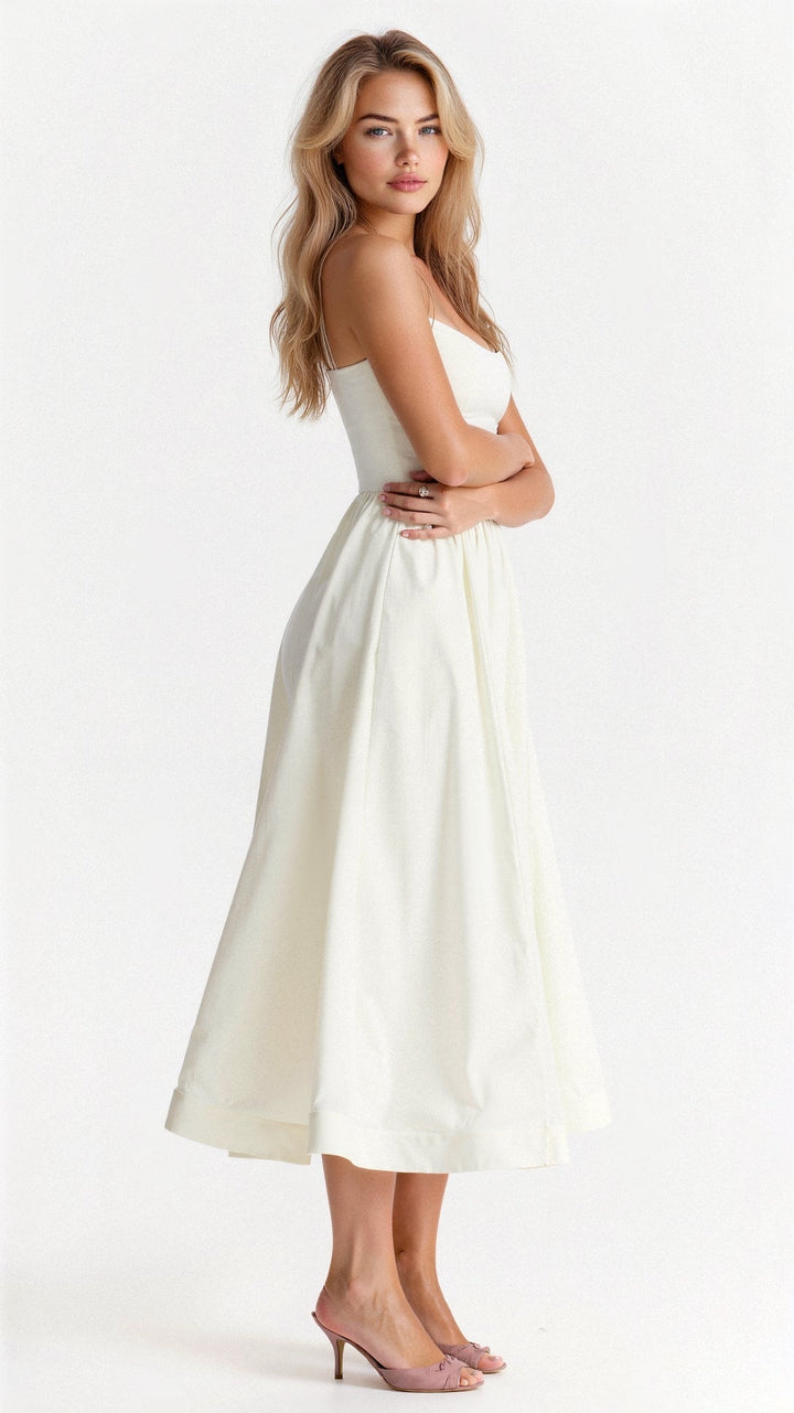 Mary | Women’s A Line Midi Dress Ascot Style