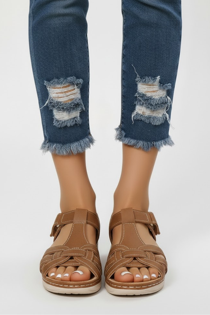 Grace | Women’s Retro Strap Sandals with Buckle Fastening