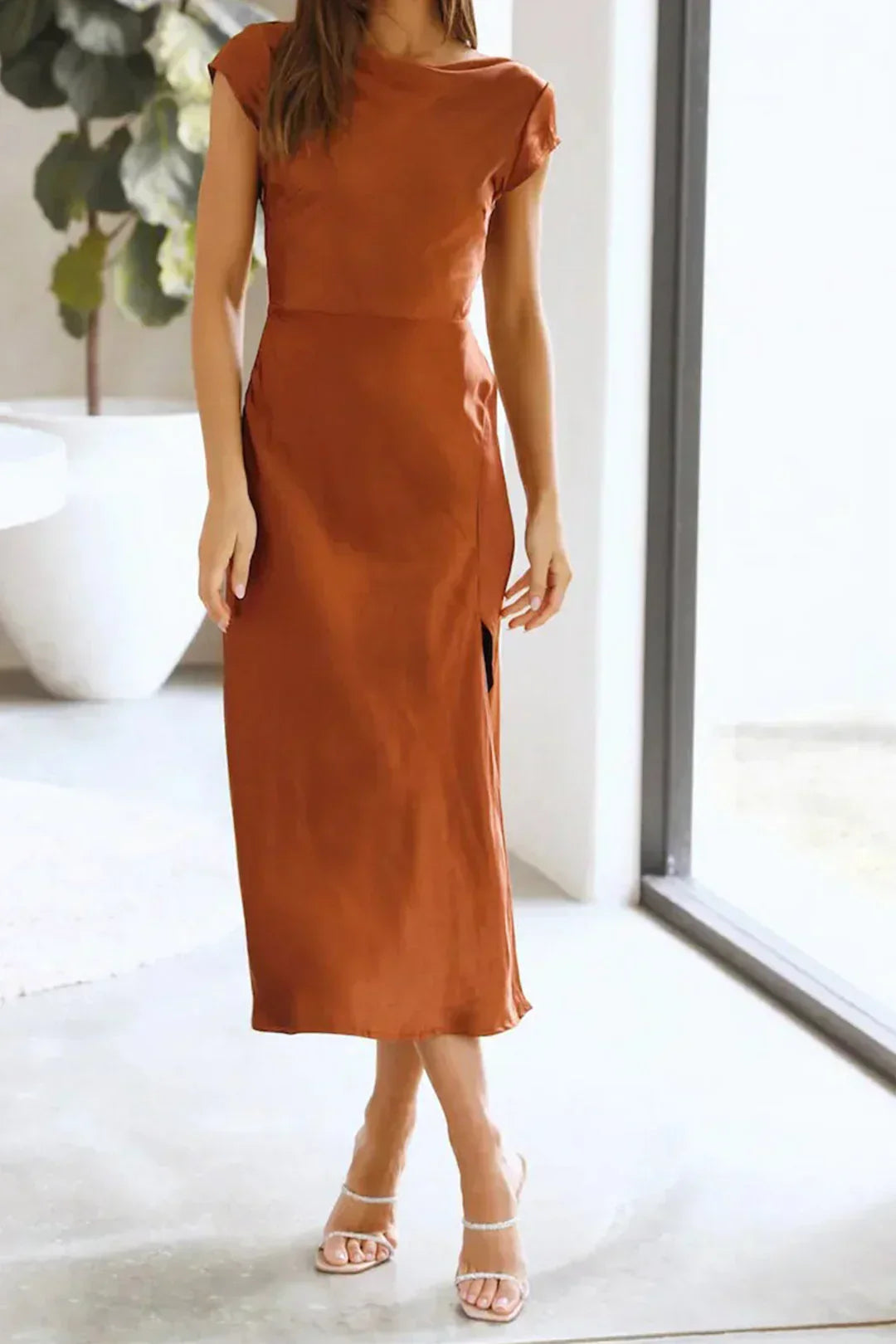Florence | Women’s Slip Midi Length Minimalist Silhouette