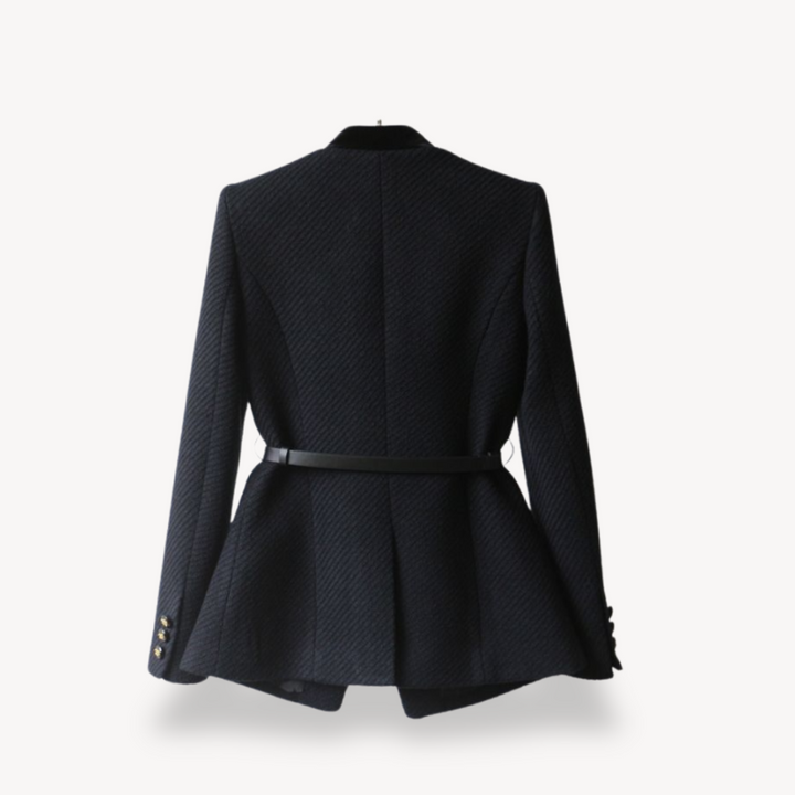 Alice | Women’s Tailored Belted Blazer Button Style