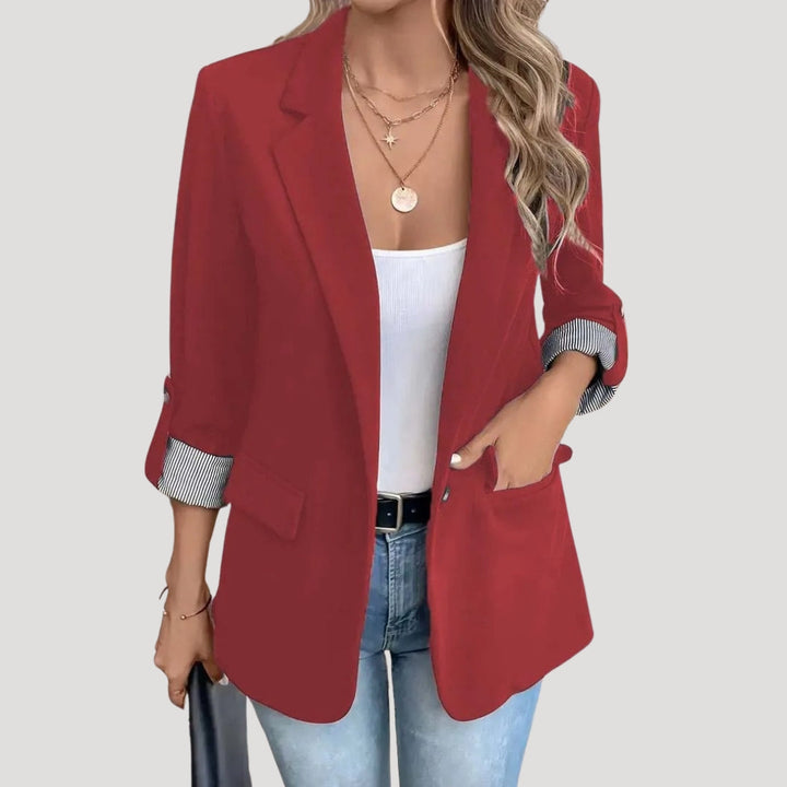Ovrin | Women’s Tailored Single Breasted Roll Up Blazer