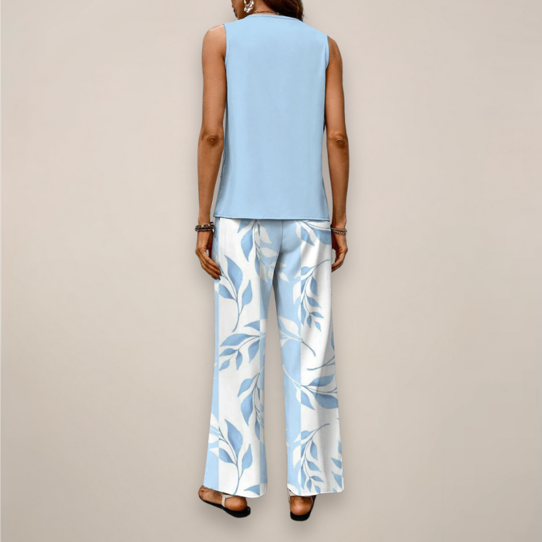 Ella | Women Spring Printed Wide-Leg Set