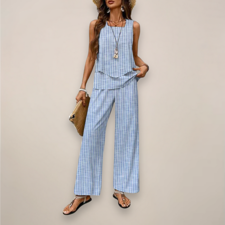 Ella | Women Spring Printed Wide-Leg Set
