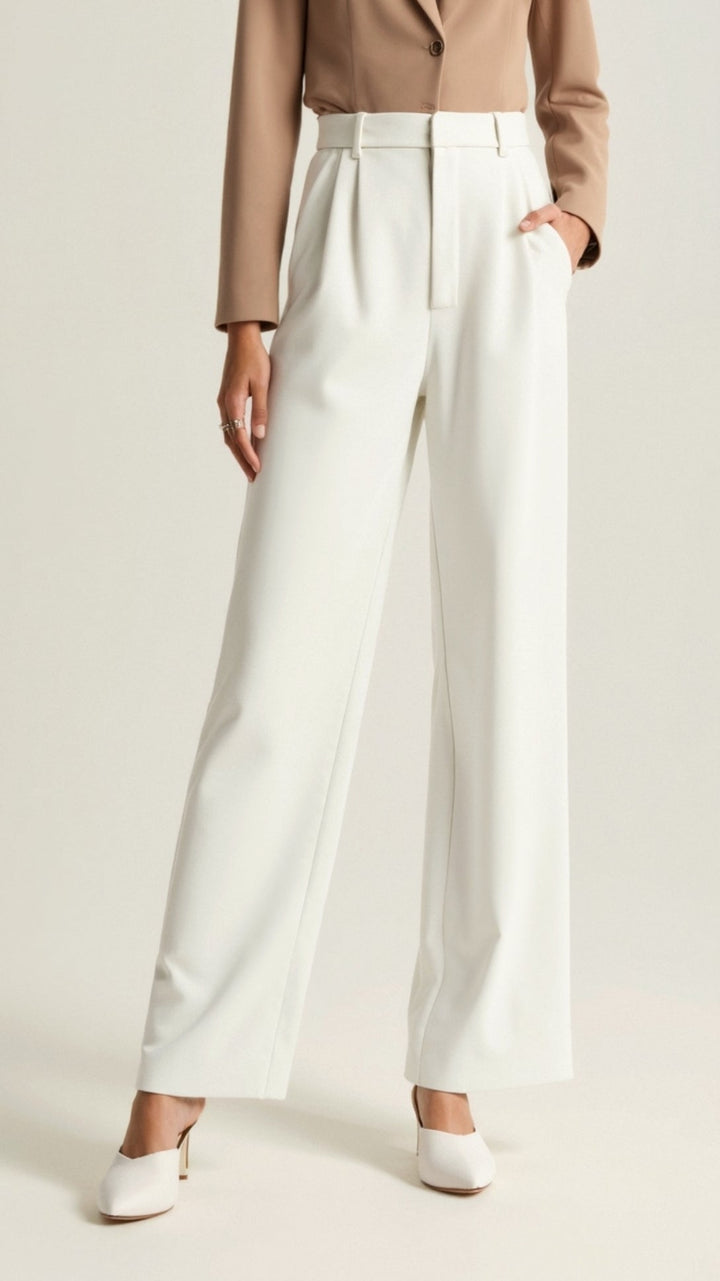 Elsie | Women’s High Waisted Wide Leg Trousers