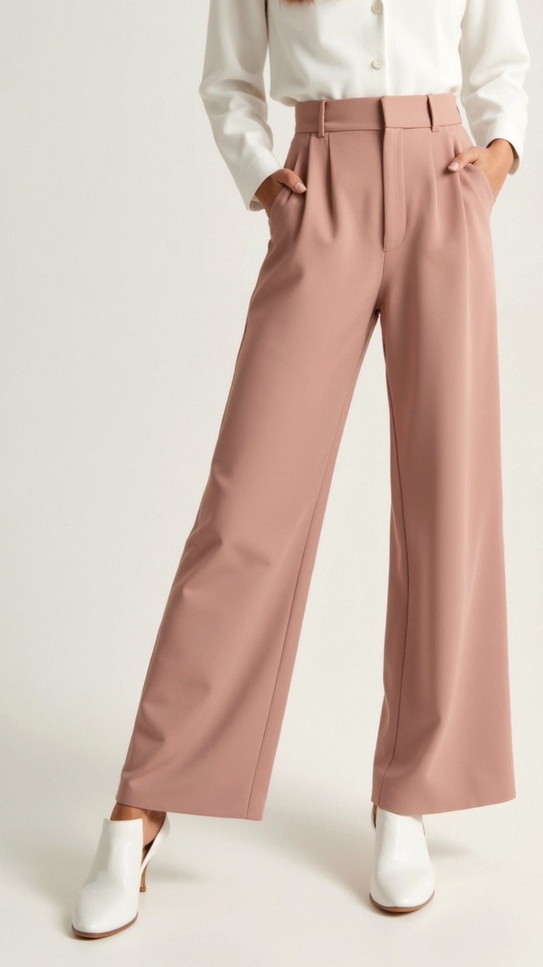 Elsie | Women’s High Waisted Wide Leg Trousers