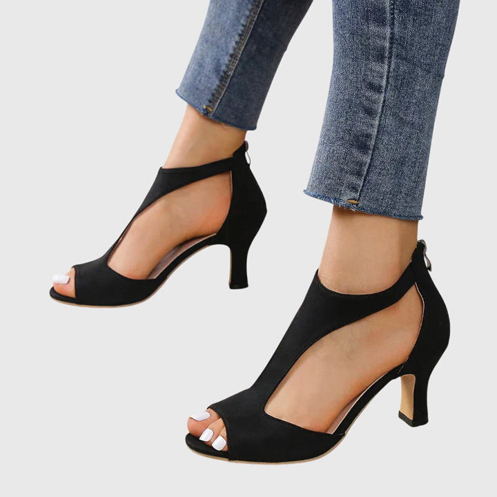 Bianca | Womens Cut Out Peep Toe Heel Sandals