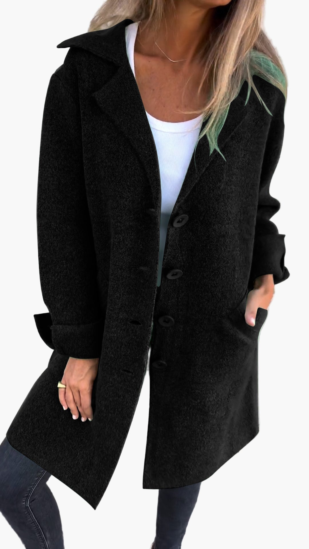 Lauren | Women’s Cozy Oversized Button-Down Trench Coat
