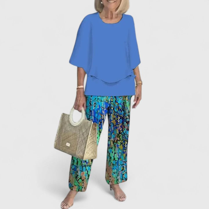 Anna | Women’s Printed Two Piece Pants Set