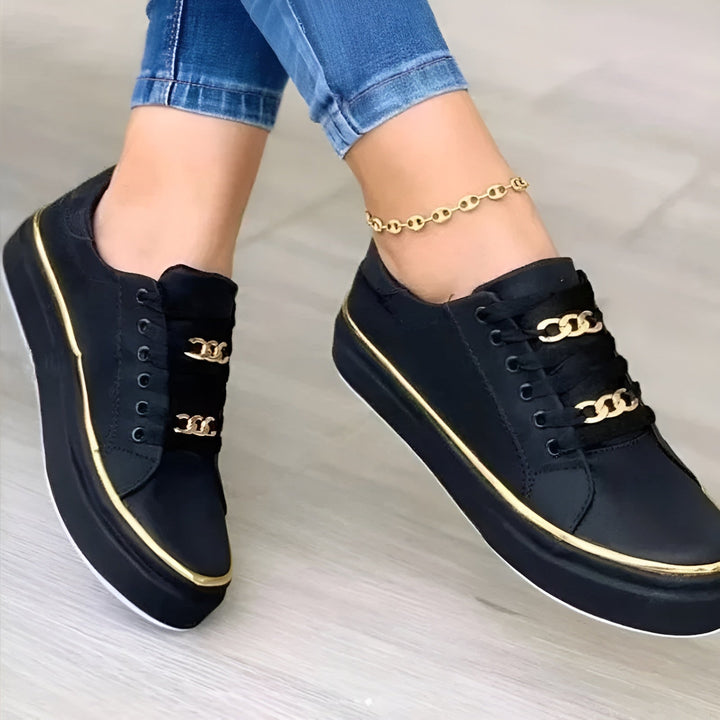 Georgia | Womens Platform Lace Up Sneakers