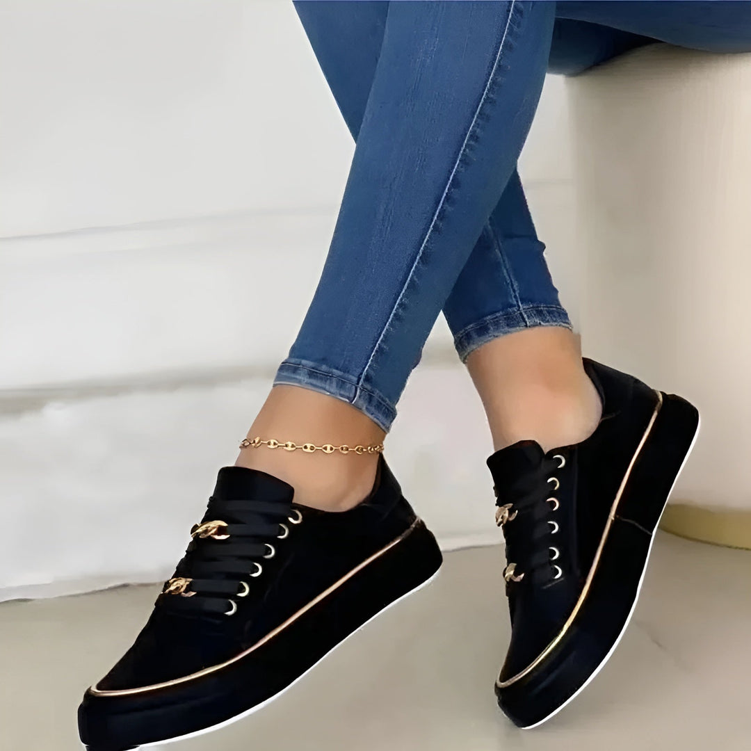 Georgia | Womens Platform Lace Up Sneakers