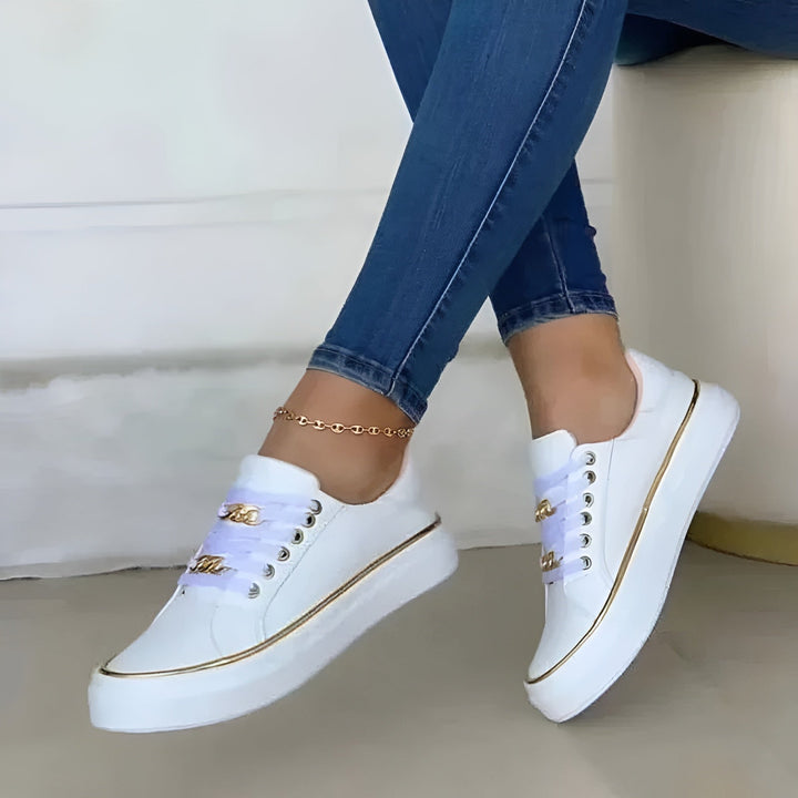 Georgia | Womens Platform Lace Up Sneakers
