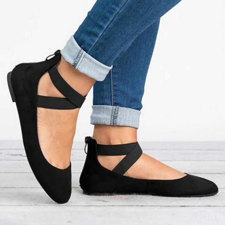 Jenny | Women’s Spring Cross-Strap Ballet Flats