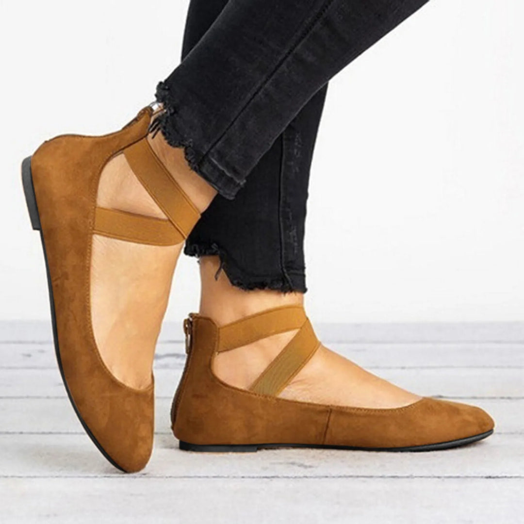 Jenny | Women’s Spring Cross-Strap Ballet Flats