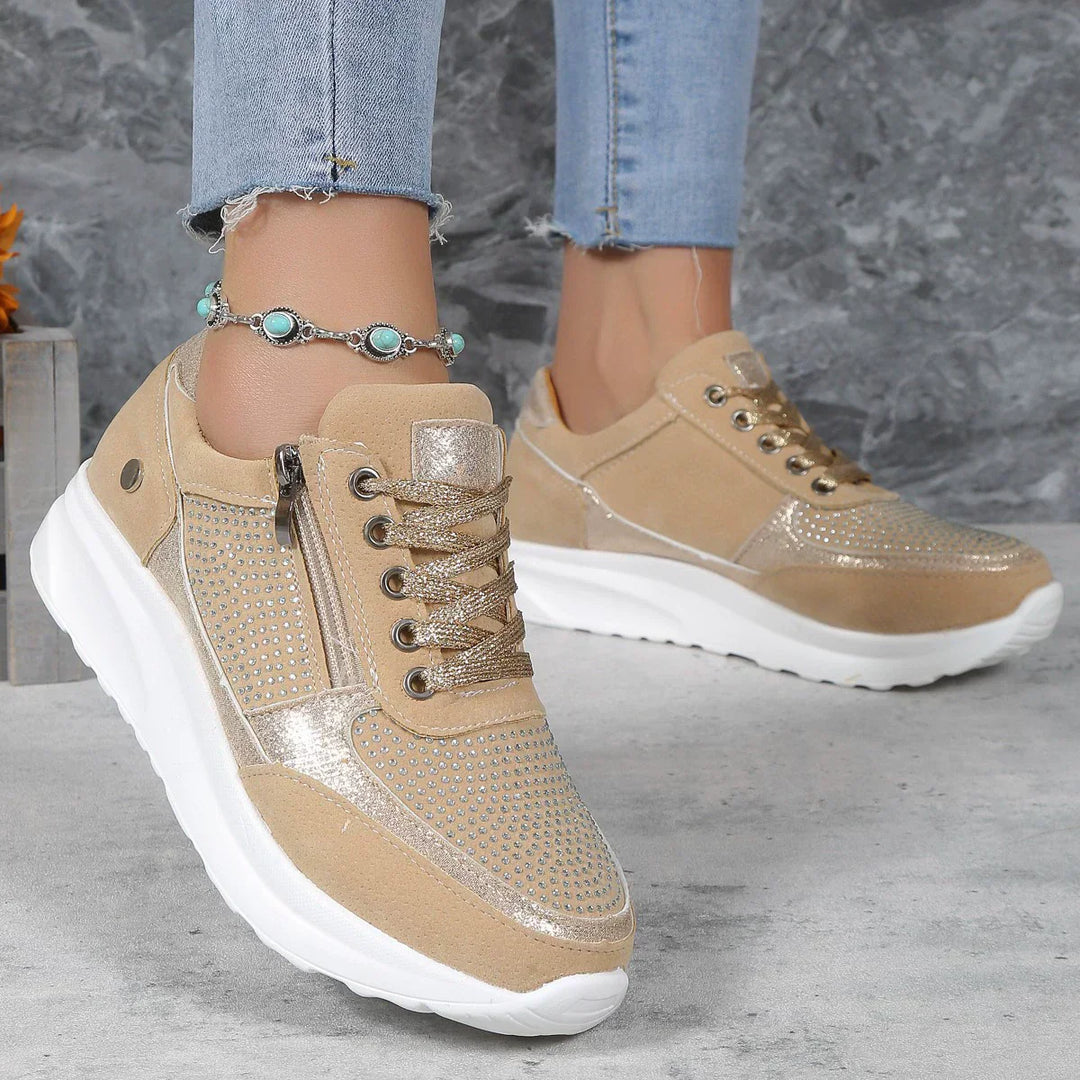 Evelyn | Womens Lace Up Platform Sneakers