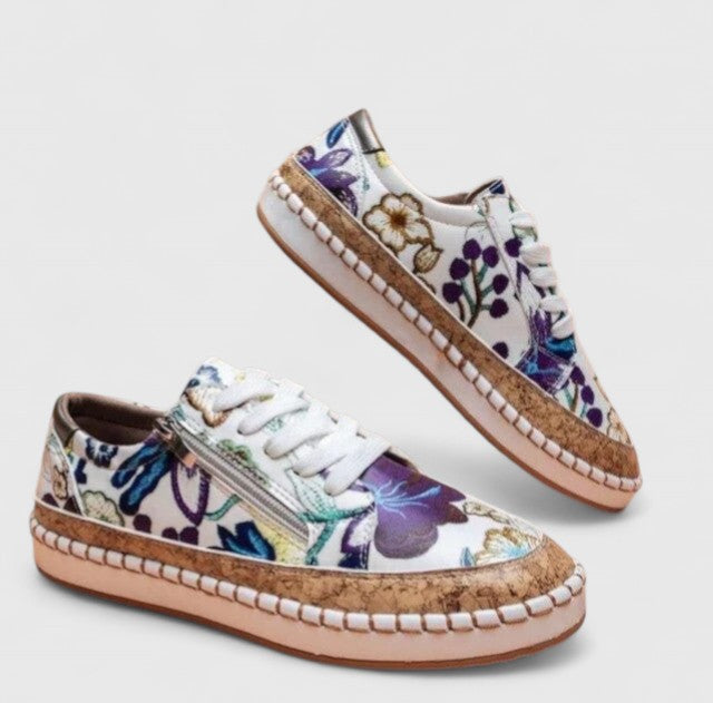 Samantha | Womens Floral Platform Sneakers