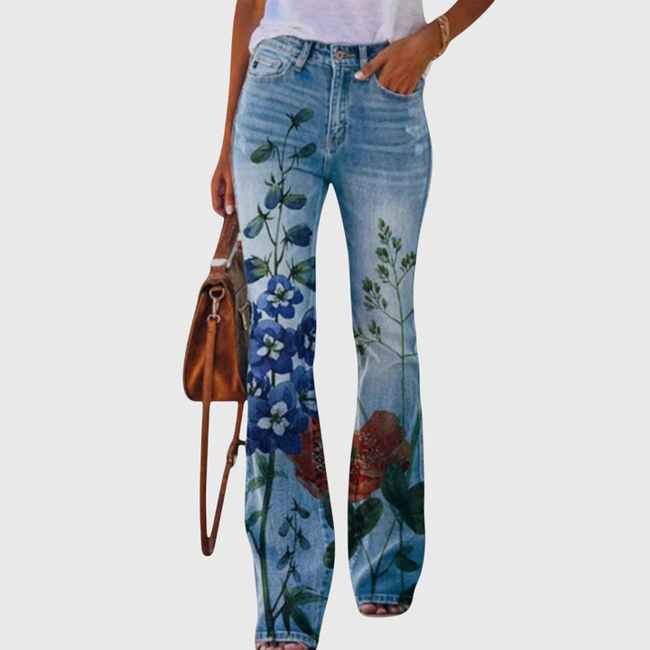 Laura | Womens Floral Printed Skinny Jeans