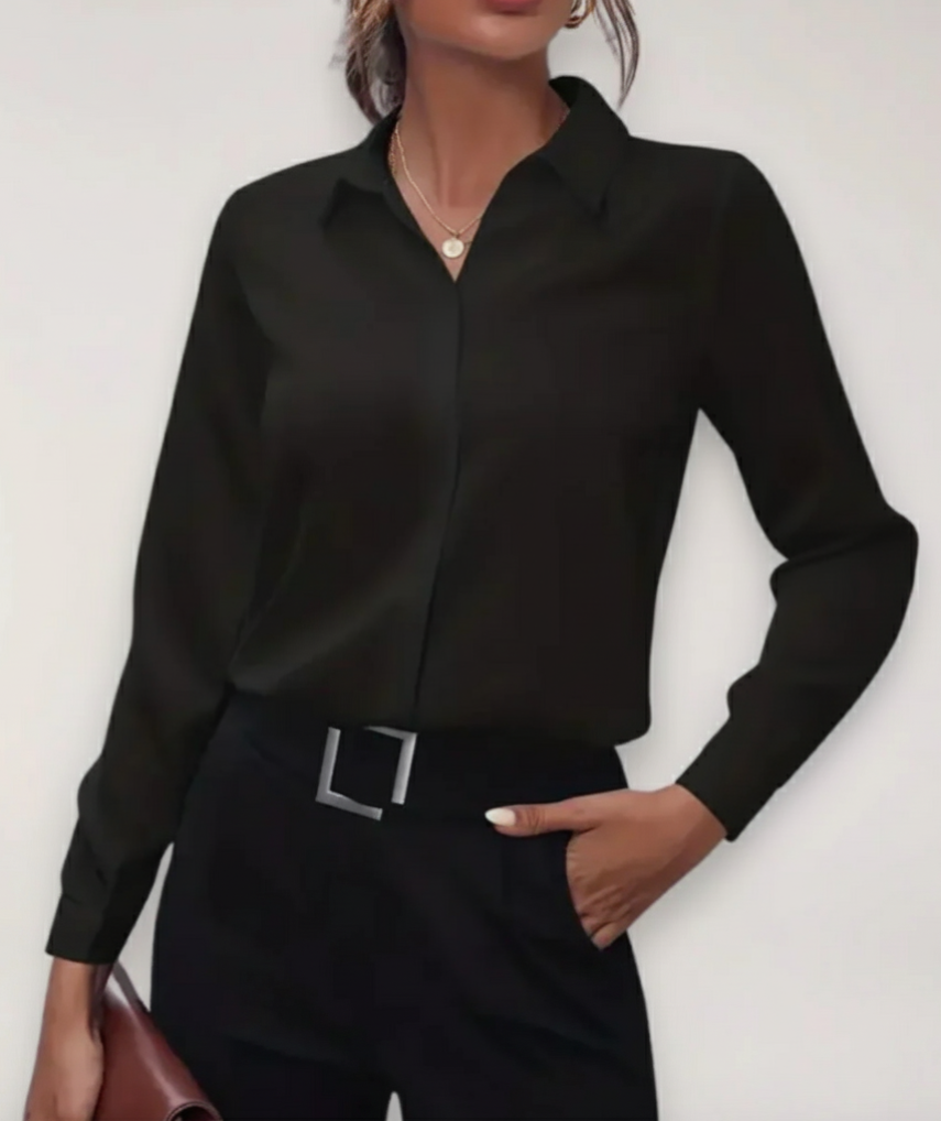 Isabella | Women’s Elegant Tailored Button-Up Work Blouse