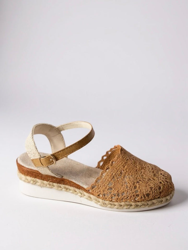Boho Platform Sandals Crochet Woven Espadrille Women