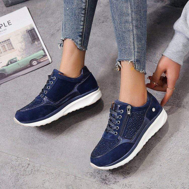 Evelyn | Womens Lace Up Platform Sneakers