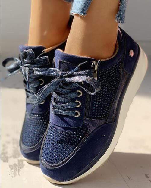 Evelyn | Womens Lace Up Platform Sneakers