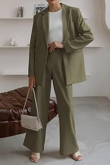 Isla | Women's Tailored Business Suit Set Structured Blazer Trousers