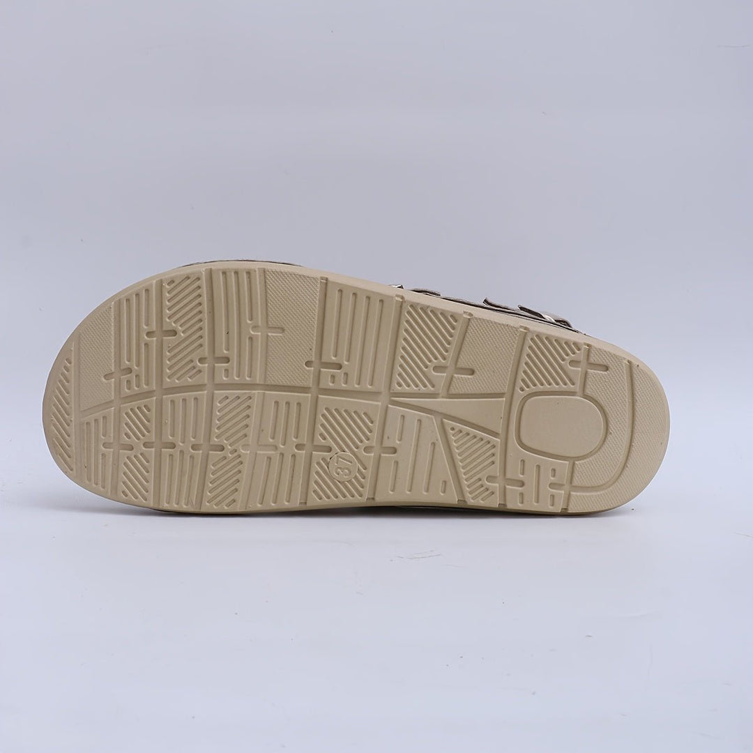 Cross-Strap Sandals Cushioned Footbed Buckle Comfort