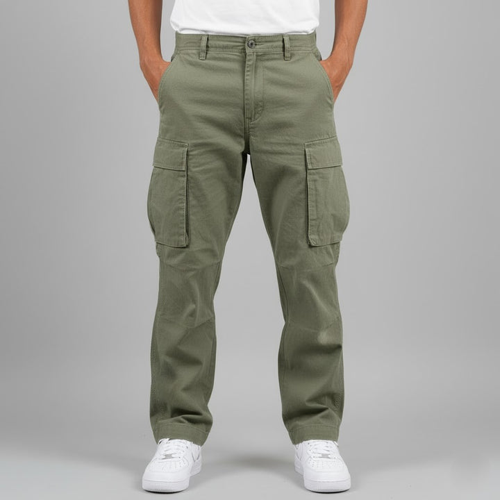 Benjamin | Men’s Relaxed Fit Cargo Pants with Side Pockets Streetwear