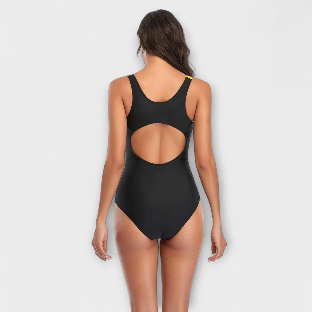 Holly | Women’s Sporty One-Piece Swimsuit with Back Cut-Out