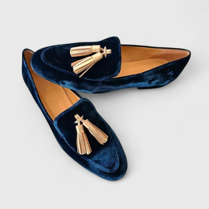 Ella | Women Spring Velvet Loafers with Tassel Detail