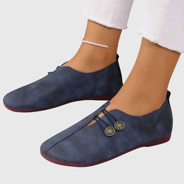 Catherine | Women Spring Casual Slip-On Button Flats