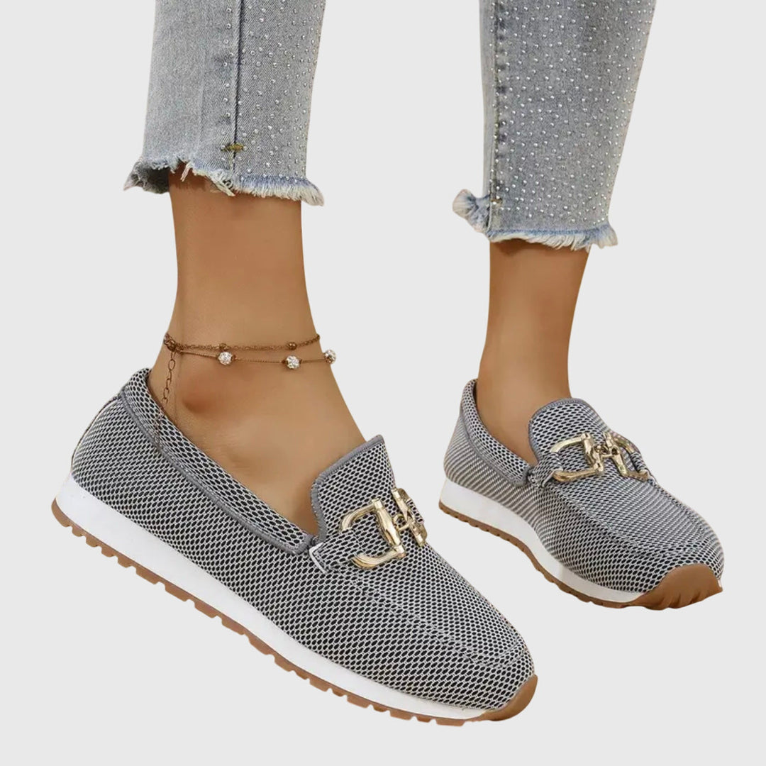 Audrey | Women’s Orthopedic Metal Accent Slip On Loafers