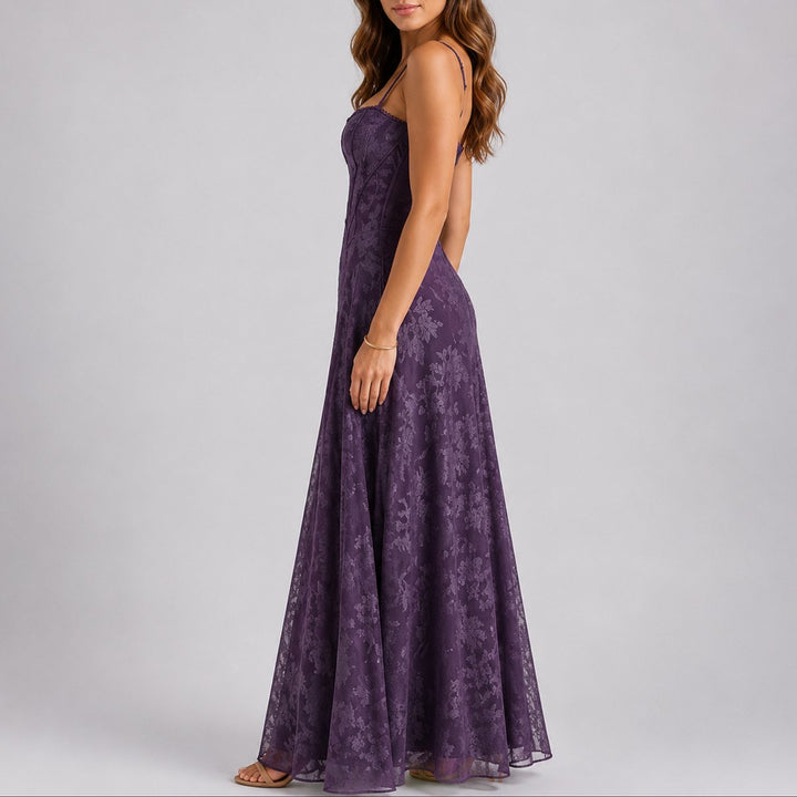 Fall Wedding Guest Dresses Floral Corset Maxi Dress