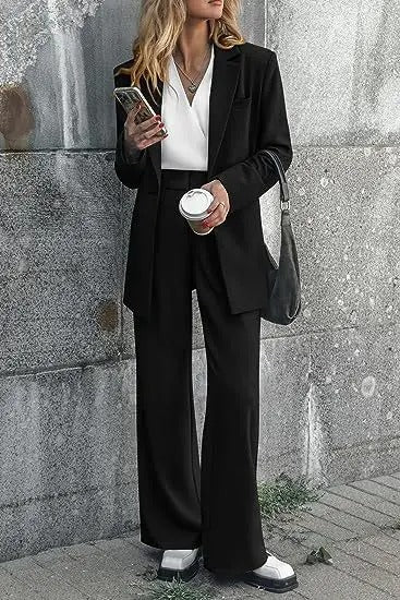 Isla | Women's Tailored Business Suit Set Structured Blazer Trousers