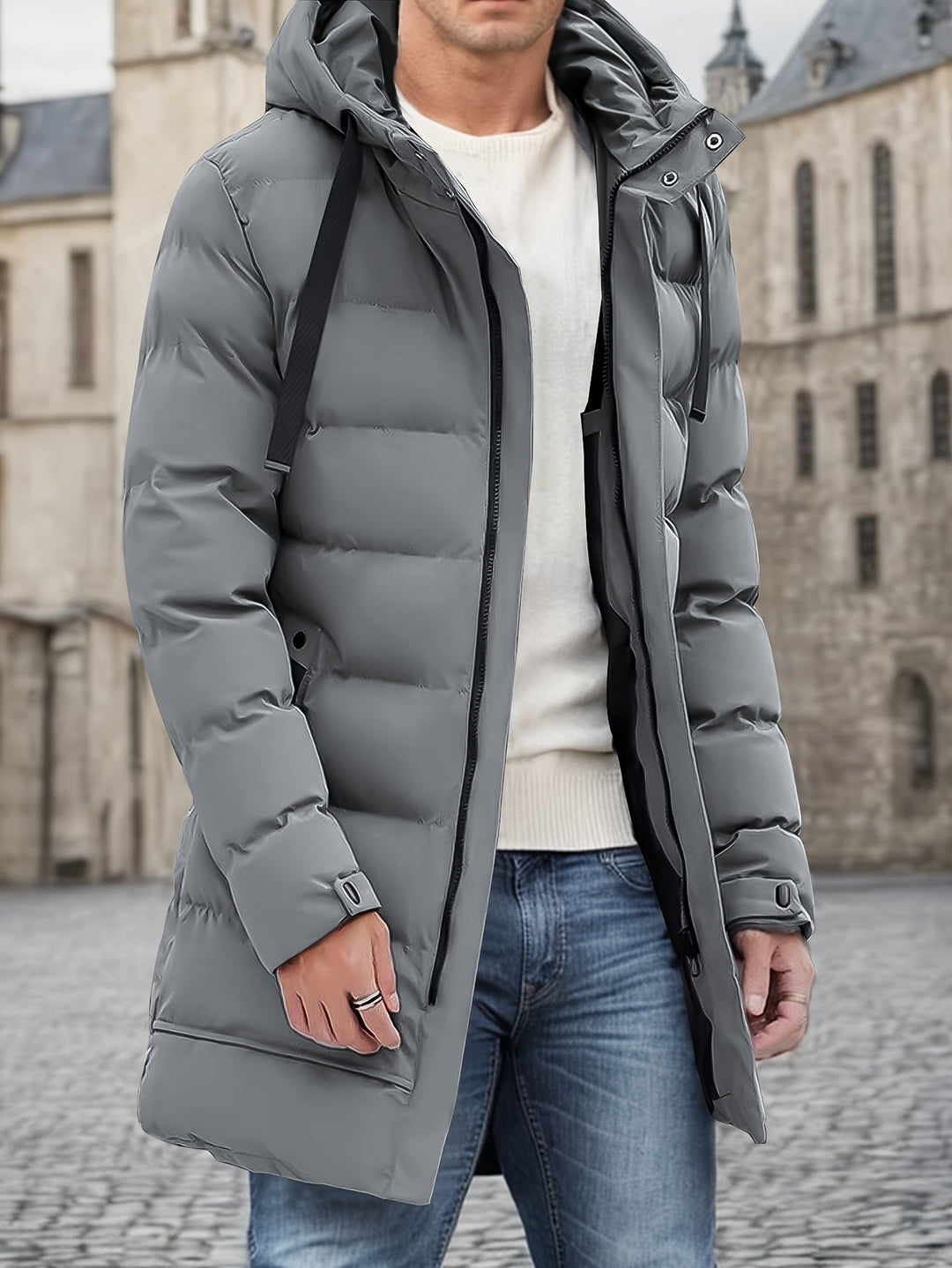 Scott | Men’s Hooded Long Puffer Winter Jacket