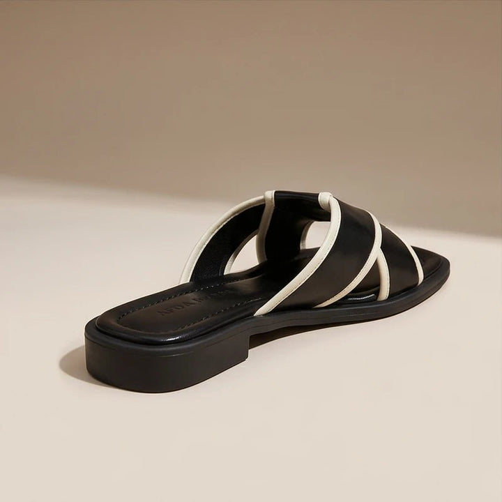 Fisherman Sandals Cross-Strap Slide Square Toe Cushioned