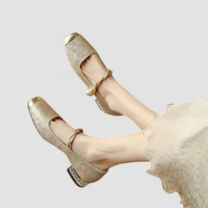 Florence | Womens Strap Detail Low Heel Shoes