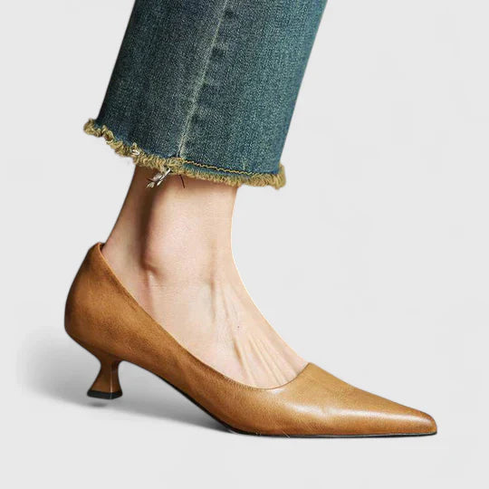 Elizabeth | Women Classic Pointed Toe Low Heel Pumps