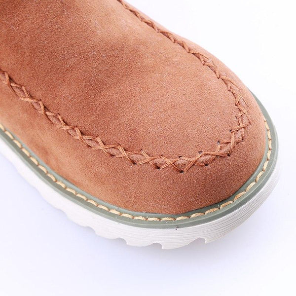 Bella | Women's Slip On Ankle Platform Stitch Detail Boots