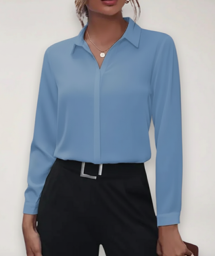 Isabella | Women’s Elegant Tailored Button-Up Work Blouse