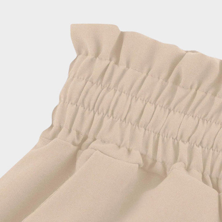 Linen Wide Leg Trousers High Waist Drawstring Pockets