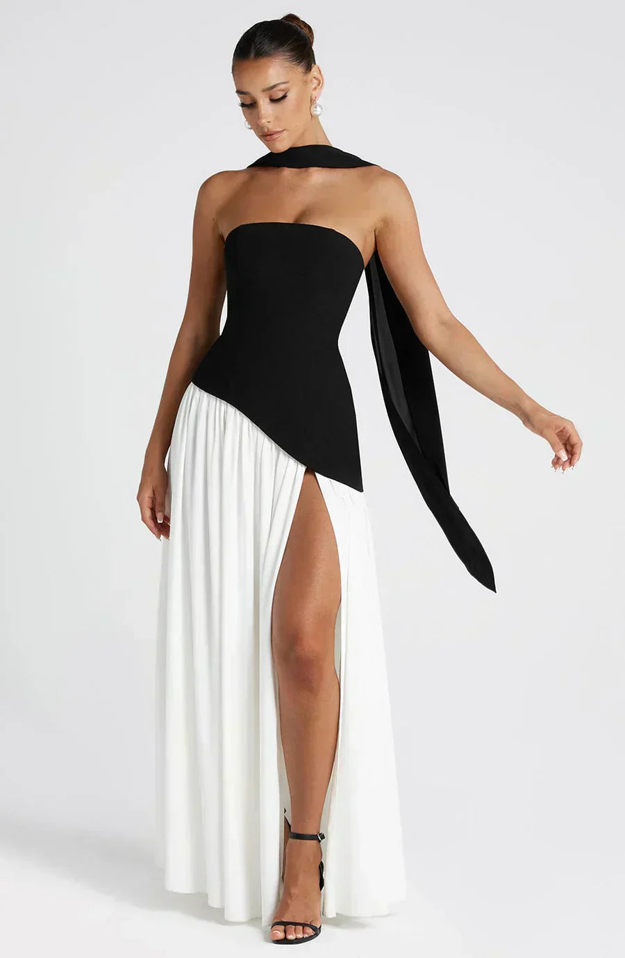Julia | Women Wedding Guest Asymmetric Maxi Dress