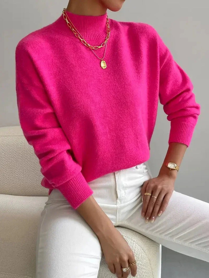 Emily | Women’s Spring Comfortable Mock Neck Sweater